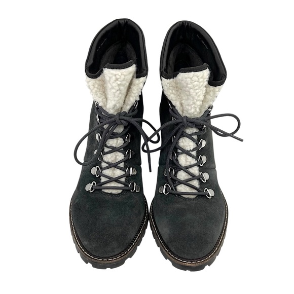 SOLD! DOLCE VITA Post Faux Shearling-Trim Suede Booties - Picture 9 of 12